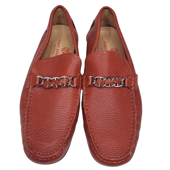 MARC JOSEPH Jefferson St Pebble Leather Driving Moccasins Sz 8 NWOT - Picture 3 of 11